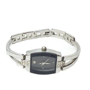 Silver Cut Out Black Watch